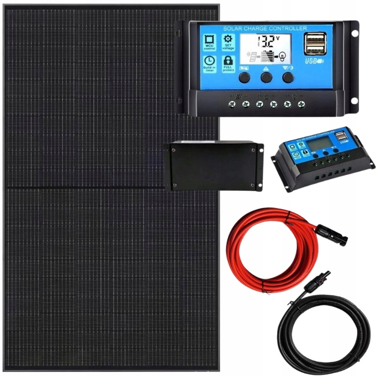 Solárna súprava solárneho panelu 360w + 12/24v regulátor pre obytný príves